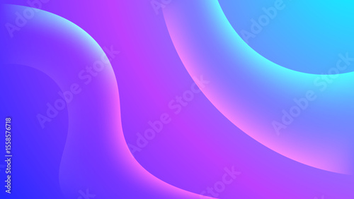 Vibrant Eye-catching abstract background featuring fluid curves Shapes and smooth gradient blend of blue, purple, and pink hues. Perfect for digital design, web banners, and modern visual content.