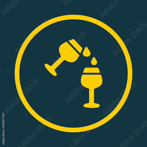 Wine Sip trendy vector art design exquisite amazing colorful useful illustration