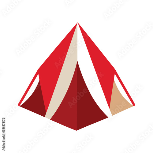 Tent Icon for Hiking and Camping Vector Art