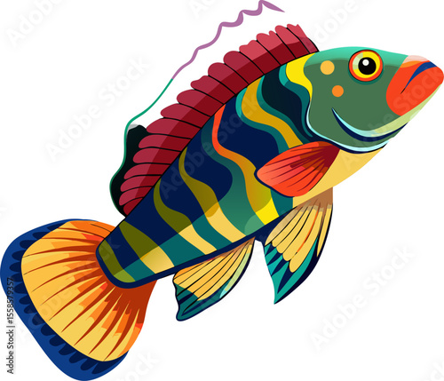 illustration of fish Ballan Wrasse