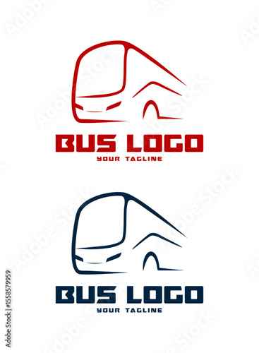 bus abstract logo design graphic