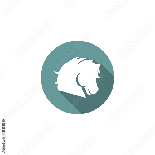 Elegant Horse Head Icon Equestrian Design, Minimalist Style