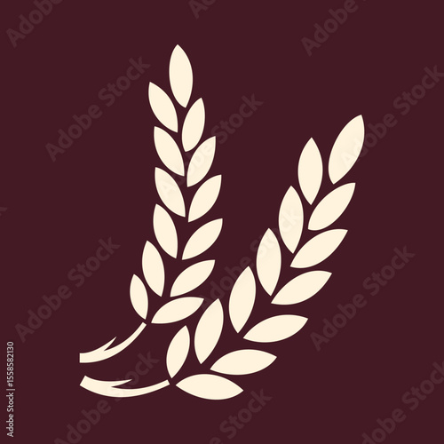 Wheat trendy vector art design superb amazing colorful useful illustration