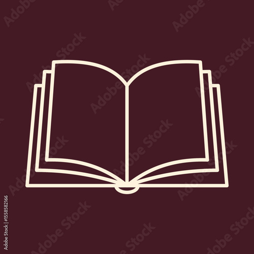 Outline book trendy vector art design superb amazing colorful useful illustration