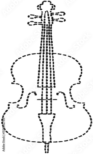 dotted line cello icon 