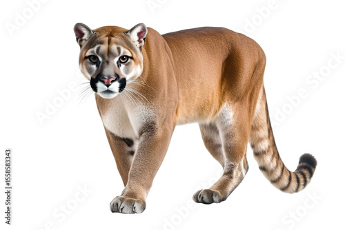 Wallpaper Mural cougar walking isolated on white background Torontodigital.ca