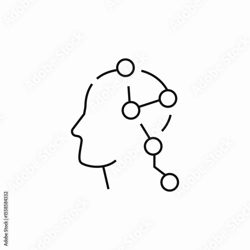 ai mind icon sign vector