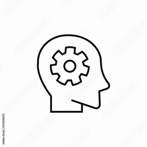 brain configuration icon sign vector