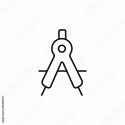 circle compass icon sign vector