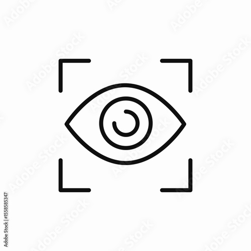 eye iris scan icon sign vector