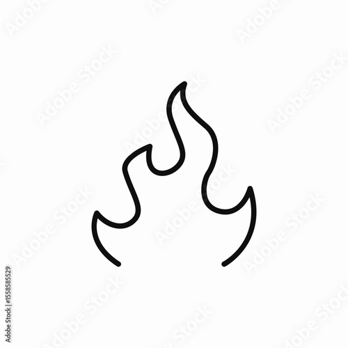 fire burn icon sign vector