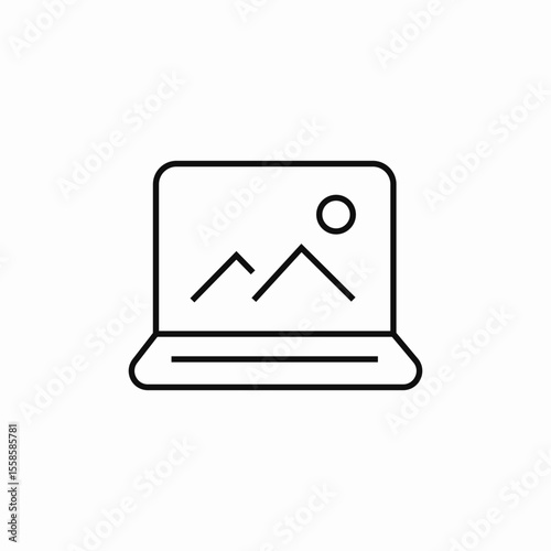 laptop image icon sign vector