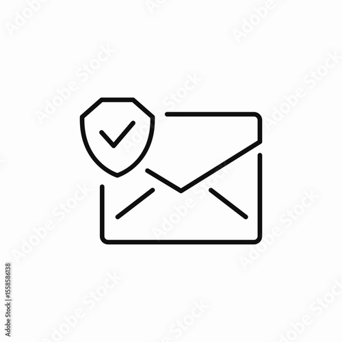 mail security icon sign vector