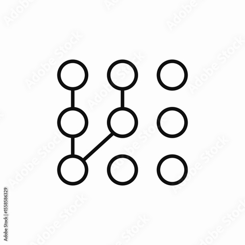 pattern lock protection icon sign vector
