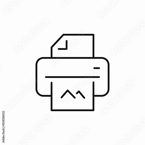 print image icon sign vector