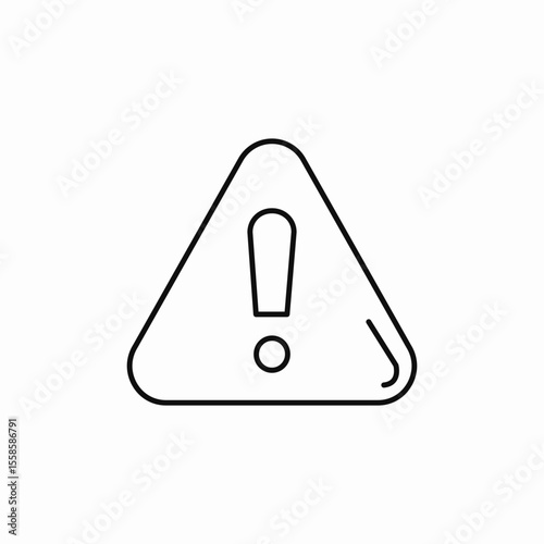 triangle exclamation mark icon sign vector