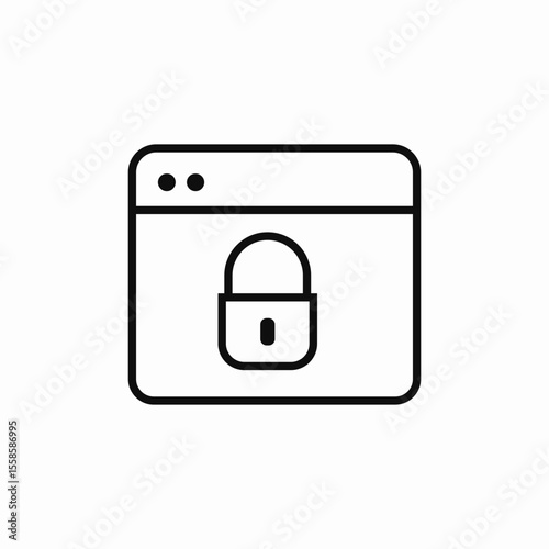 website lock safety icon sign vector