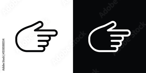Snow Goggle icon. Isolated object on a black and white background.