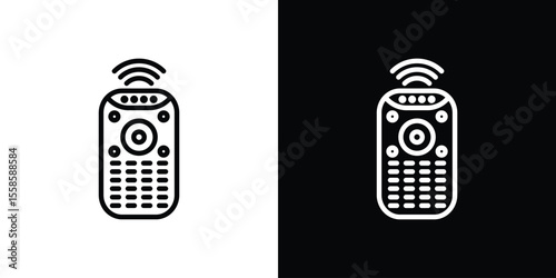 Smart speaker icon. Isolated object on a black and white background.