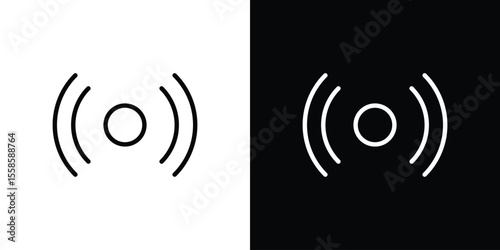 Sensor icon. Isolated object on a black and white background.