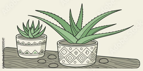 aloe vera plant in pot