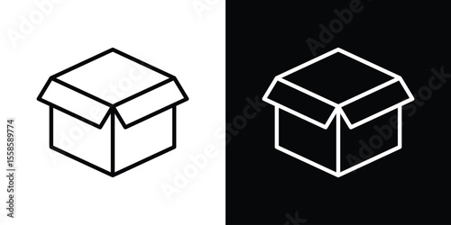 Open box icon vector, Symbol, logo illustrations