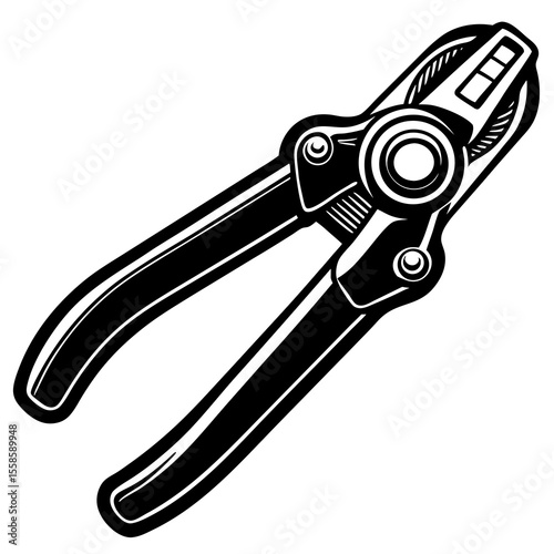 Industrial Rivet Gun Monoline Artwork