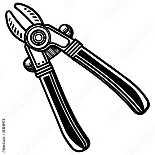 Industrial Rivet Gun Monoline Artwork