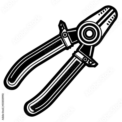 Industrial Rivet Gun Monoline Artwork