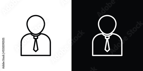 Lawyer icon. Isolated object on a black and white background.