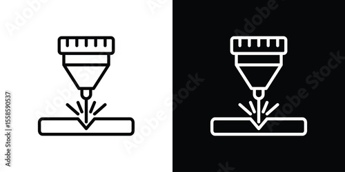 Laser machine icon vector, Symbol, logo illustrations