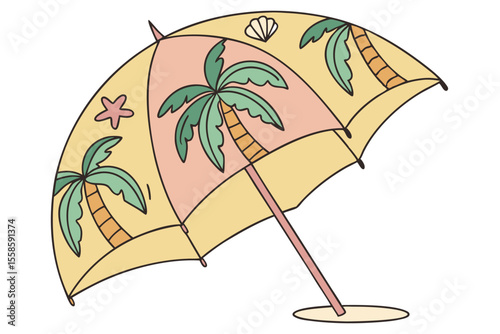 Isolated Summer Umbrella Clipart for Vacation Themes