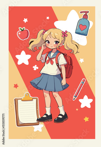 Cute idol girl School supplies 7