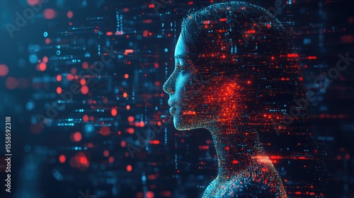 Abstract visualization of artificial intelligence interpreting consumer behavior data using neural patterns and layered digital input in tech concept scene 