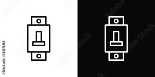 Circuit Breaker icon. Isolated object on a black and white background.