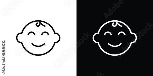 Child face icon vector, Symbol, logo illustrations