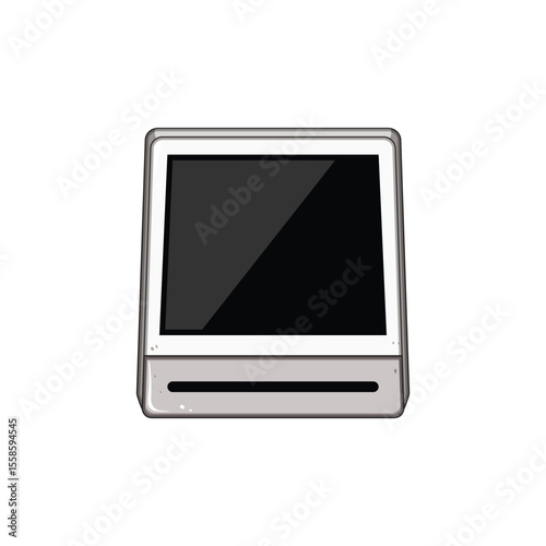 pollution air quality monitor cartoon vector illustration