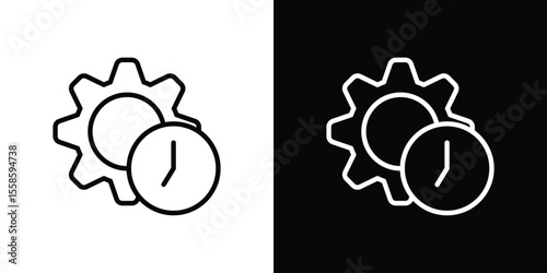 Balcony icon. Isolated object on a black and white background.