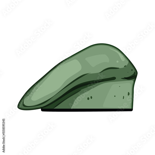 uniform beret hat military cartoon vector illustration