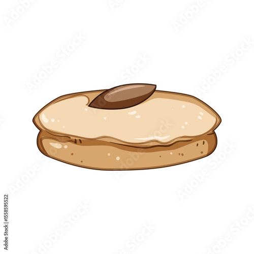 crunchy biscuit cookie cartoon vector illustration