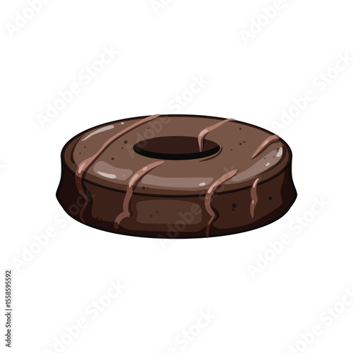 chocolate biscuit cookie cartoon vector illustration