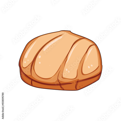 sugar biscuit cookie cartoon vector illustration