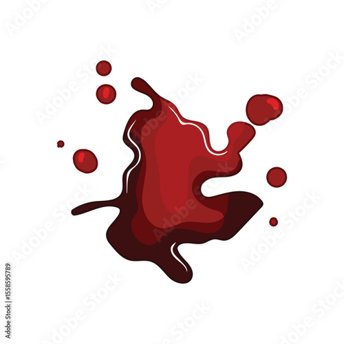 analysis blood stain cartoon vector illustration