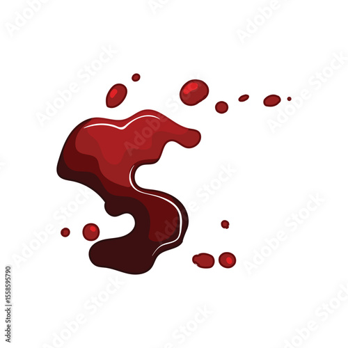 spatter blood stain cartoon vector illustration