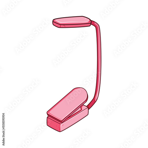rechargeable book light cartoon vector illustration