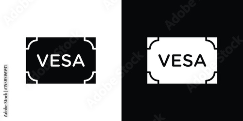 Vesa icon Vector illustration in solid and black and white. EPS10