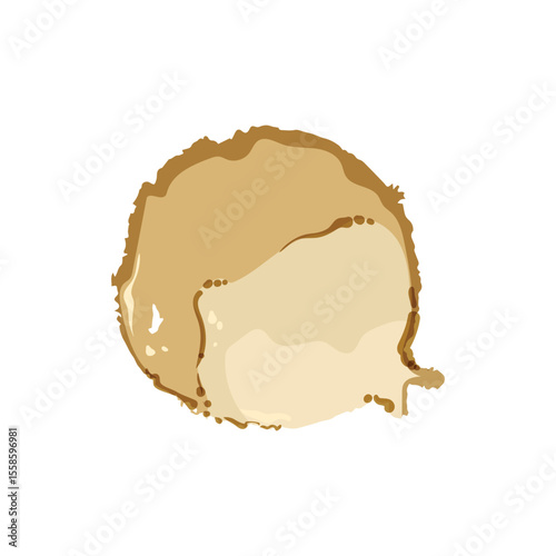 carpet coffee stain cartoon vector illustration