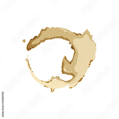 clothes coffee stain cartoon vector illustration
