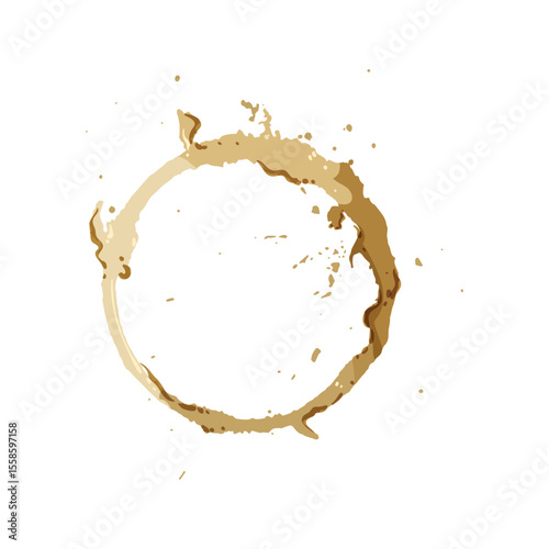 detergent coffee stain cartoon vector illustration
