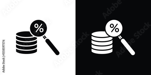 Taxes icon Vector illustration in solid and black and white. EPS10